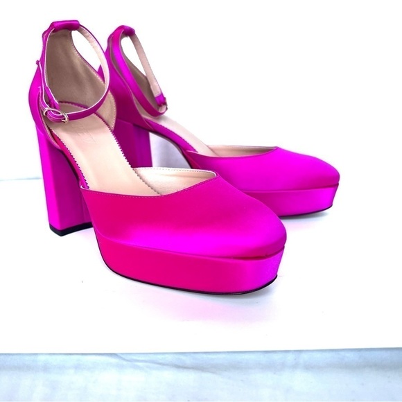 J.Crew Maisie Platform Heels Made-in-Italy Collection in Fuchsia Color S… - Picture 2 of 13